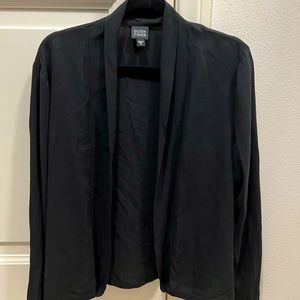 Eileen Fisher black shawl collar jacket. Size S.